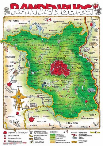 Cartoonlandkarte Brandenburg