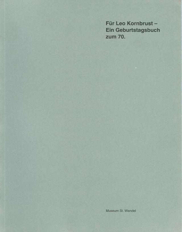 Leo Kornbrust - Werkverzeichnis der Skulpturen 1952-1999