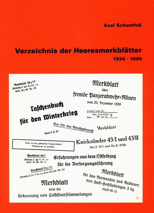 Verzeichnis der Heeresmerkblätter 1934-1945