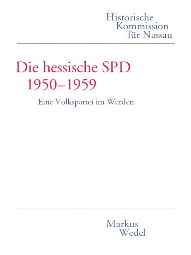 Die hessische SPD 1950 - 1959.