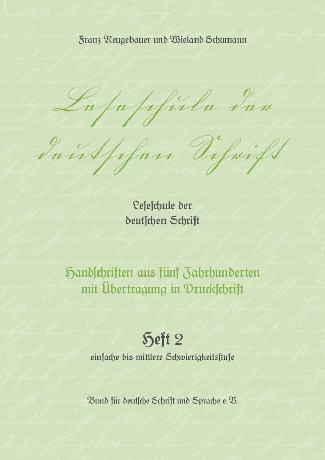Leseschule der deutschen Schrift, Heft 2