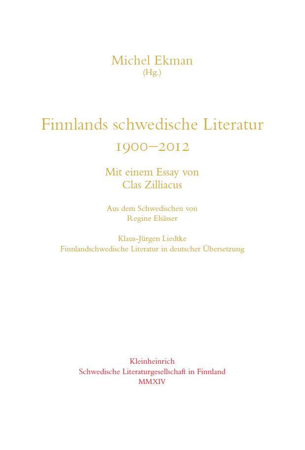 Finnlands schwedische Literatur 1900-2012