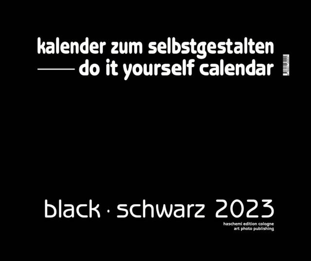 Black - Schwarz 2024 - Blanko Gross XL Format. Kalender zum Selbstgestalten