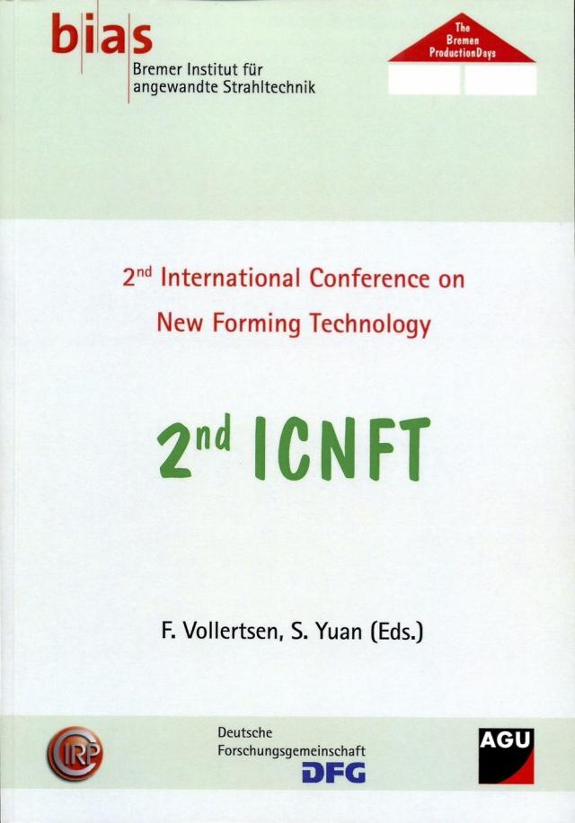 2nd International Conference on New Forming Technology