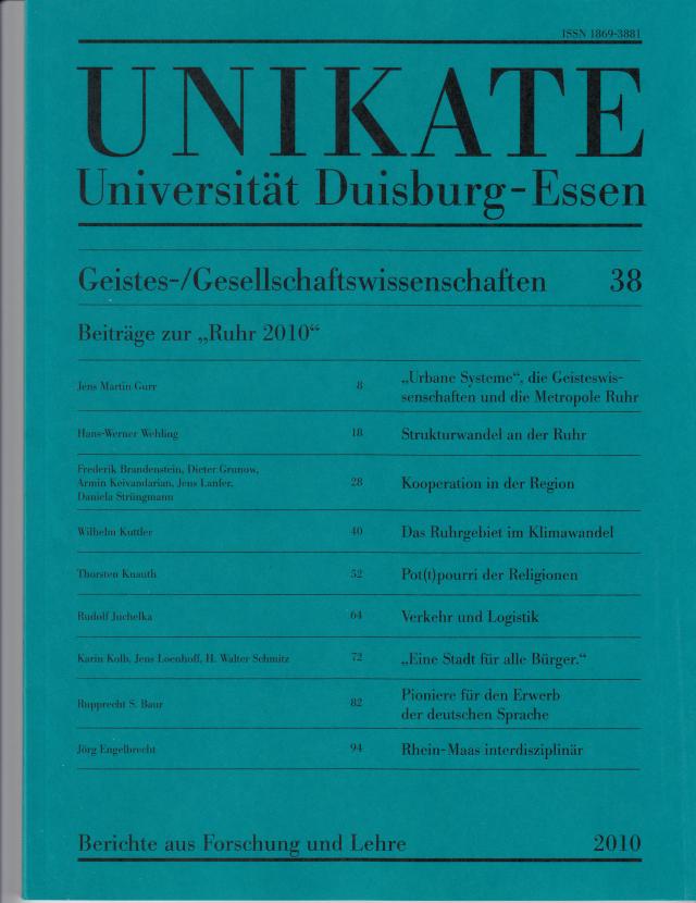Unikate 38: Geistes-/Gesellschaftswissenschaften