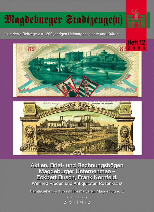Magdeburger Stadtzeuge(n) / Aktien, Brief- und Rechnungsbögen Magdeburger Unternehmen