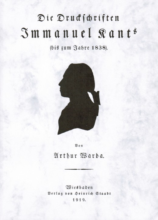 Die Druckschriften Immanuel Kants (bis zum Jahre 1838)