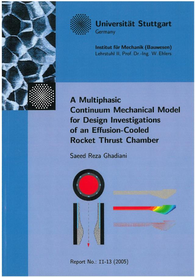 A Multiphasic Continuum Mechanical Model for Design Investigations of an Effusion-Cooled Rocket Thrust Chamber