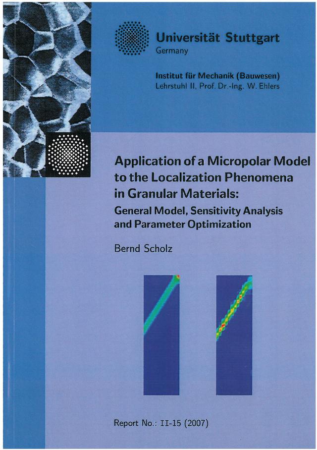 Application of a Micropolar Model to the Localization Phenomena in Granular Materials