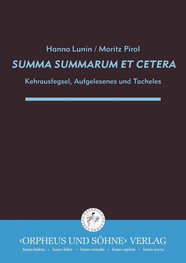 Summa summarum et cetera