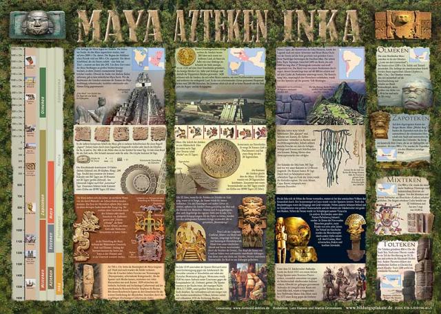 Maya, Azteken und Inka (Bildungsposter 70x50cm)