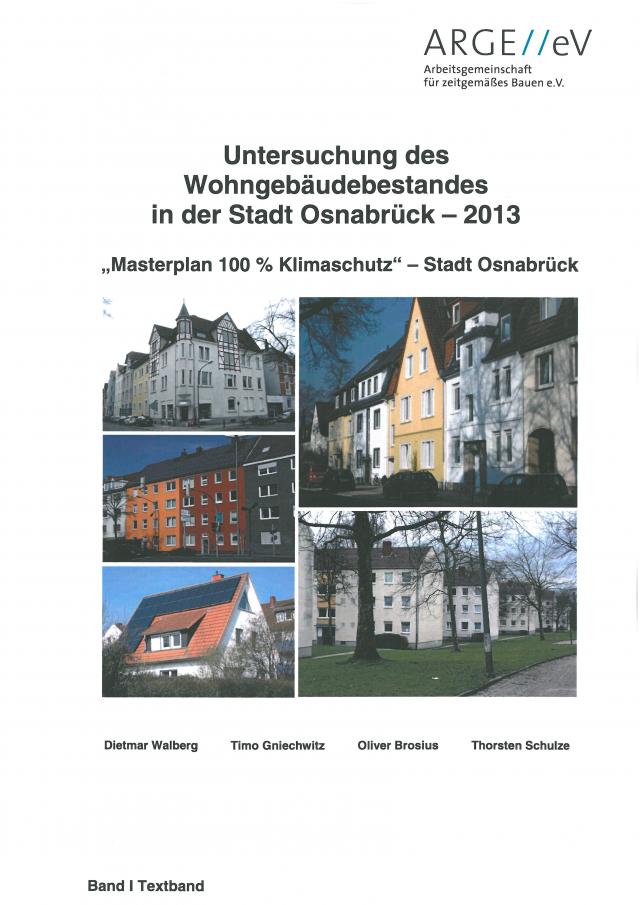 Untersuchung des Wohngebäudebestandes in der Stadt Osnabrück - 2013
