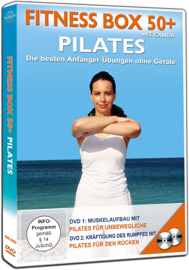 Fitness Box 50+ Pilates - Die besten Anfänger-Übungen ohne Geräte, 2 DVD