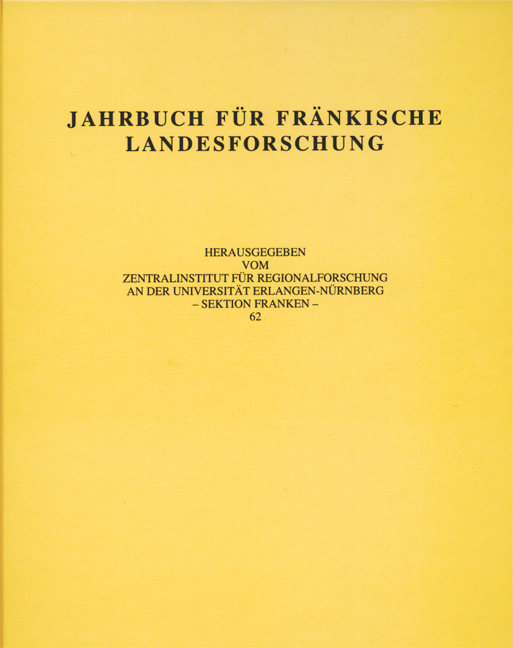 Jahrbuch für fränkische Landesforschung