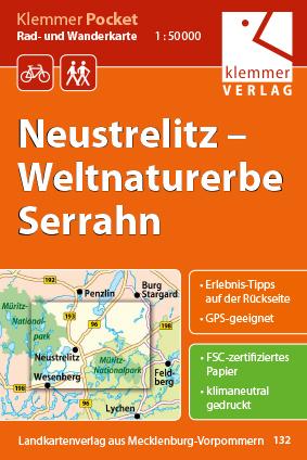 Klemmer Pocket Rad- und Wanderkarte Neustrelitz – Weltnaturerbe Serrahn