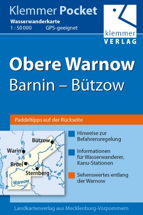 Klemmer Pocket Wasserwanderkarte Obere Warnow, Barnin – Bützow