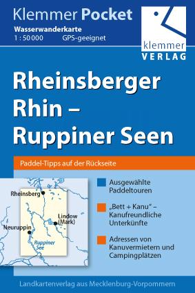 Klemmer Pocket Wasserwanderkarte Rheinsberger Rhin – Ruppiner Seen