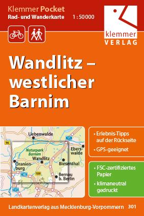 Klemmer Pocket Rad- und Wanderkarte Wandlitz – westlicher Barnim