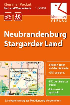 Klemmer Pocket Rad- und Wanderkarte Neubrandenburg – Stargarder Land
