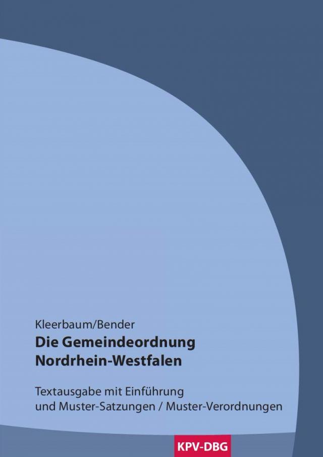 Die Gemeindeordnung Nordrhein-Westfalen