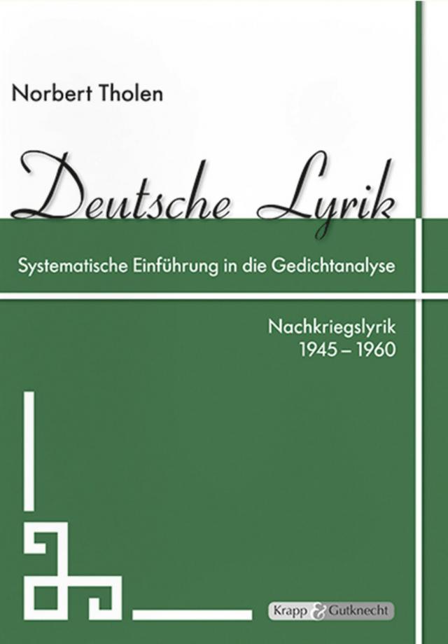 Deutsche Lyrik 1945–1960 – Nachkriegslyrik – Lehrerheft