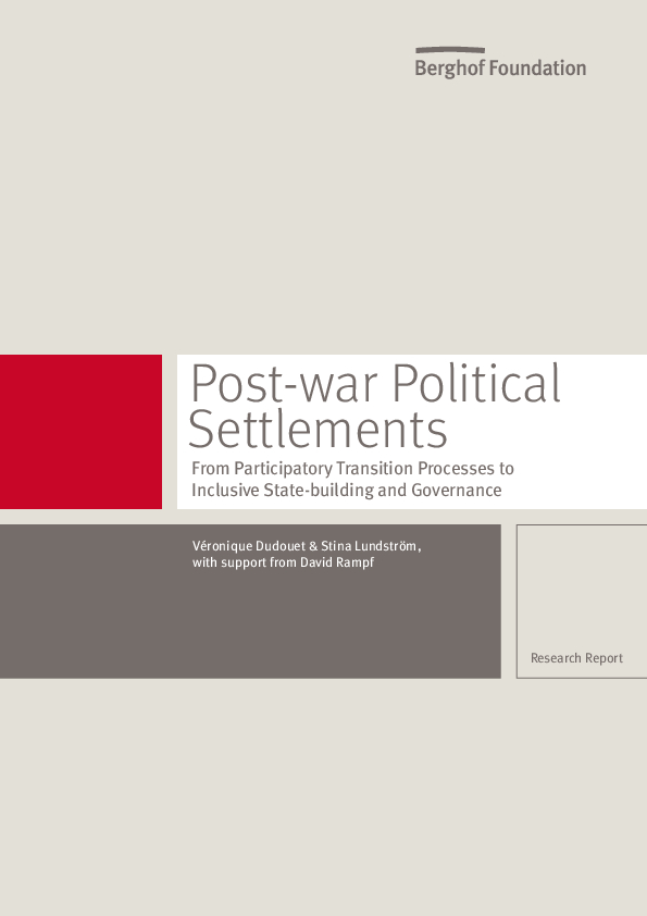 Post-war Political Settlements