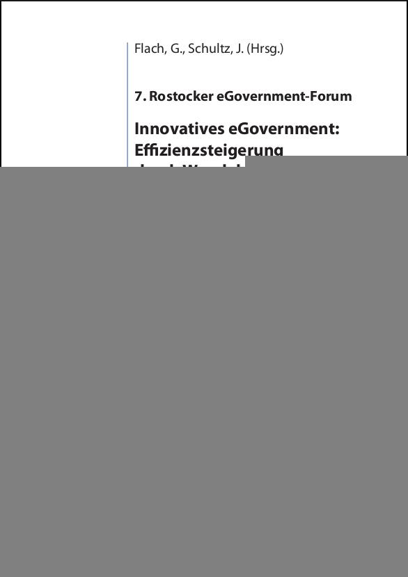 7. Rostocker eGovernment-Forum - Innovatives eGovernment