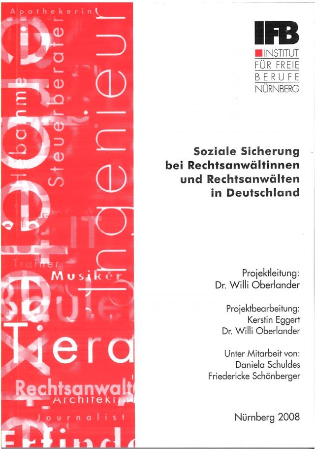 Soziale Sicherung bei Rechtsanwältinnen und Rechtsanwälten in Deutschland