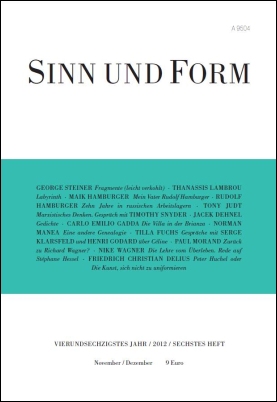 Sinn und Form 6/2012