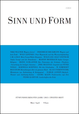 Sinn und Form 2/2013