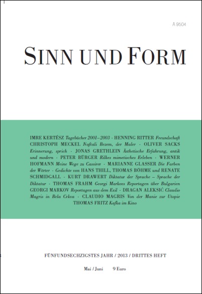 Sinn und Form 3/2013