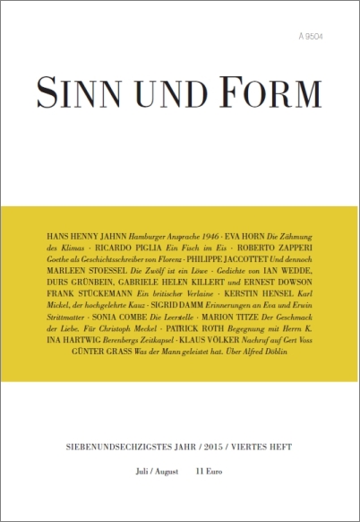 Sinn und Form 4/2015
