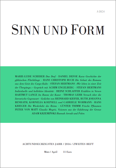 Sinn und Form 2/2016
