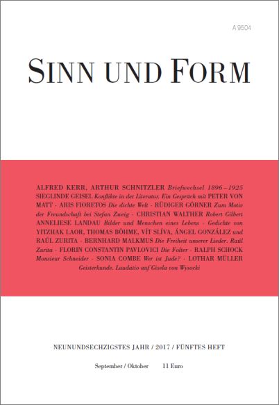 Sinn und Form 5/2017