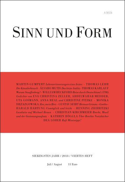 Sinn und Form 4/2018
