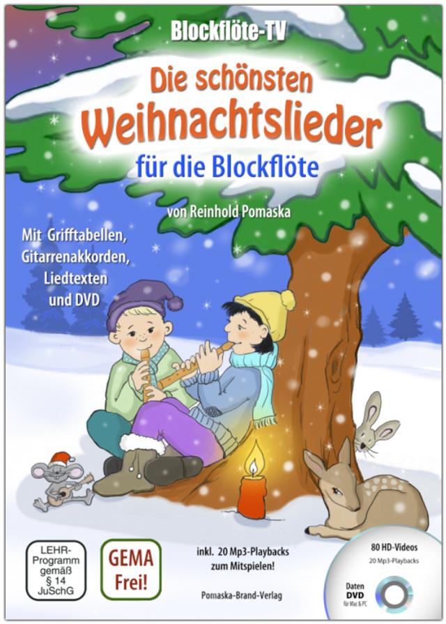 Blockflöte-TV: Die schönsten Weihnachtslieder für die Blockflöte - incl. DVD mit Lehrvideos und Playbacks zum Mitspielen