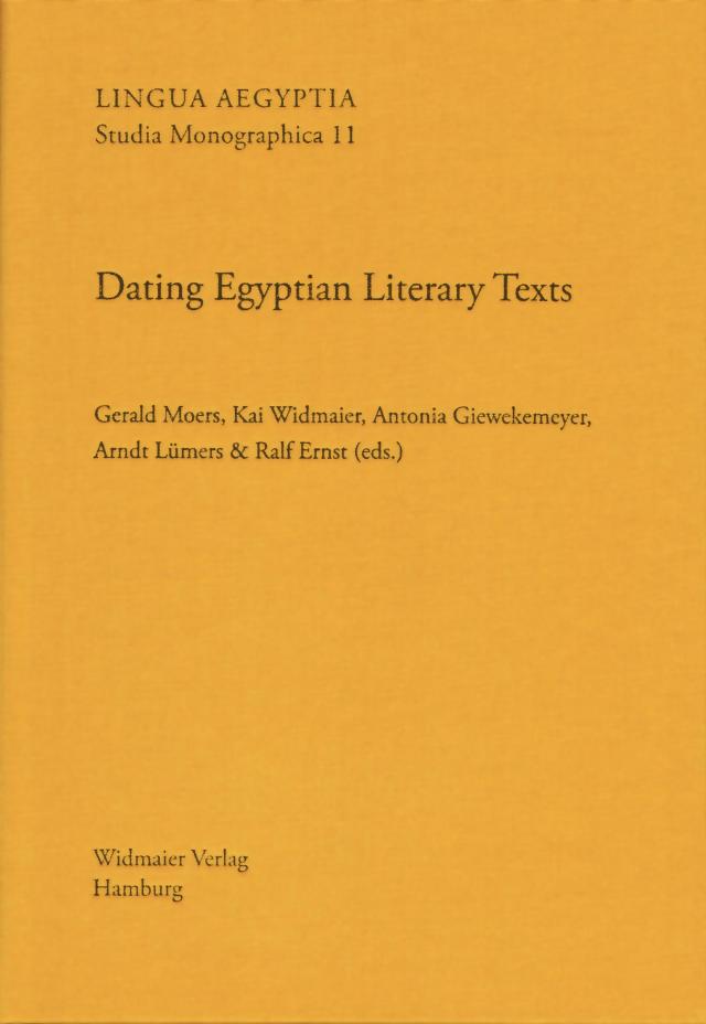 Dating Egyptian Literary Texts