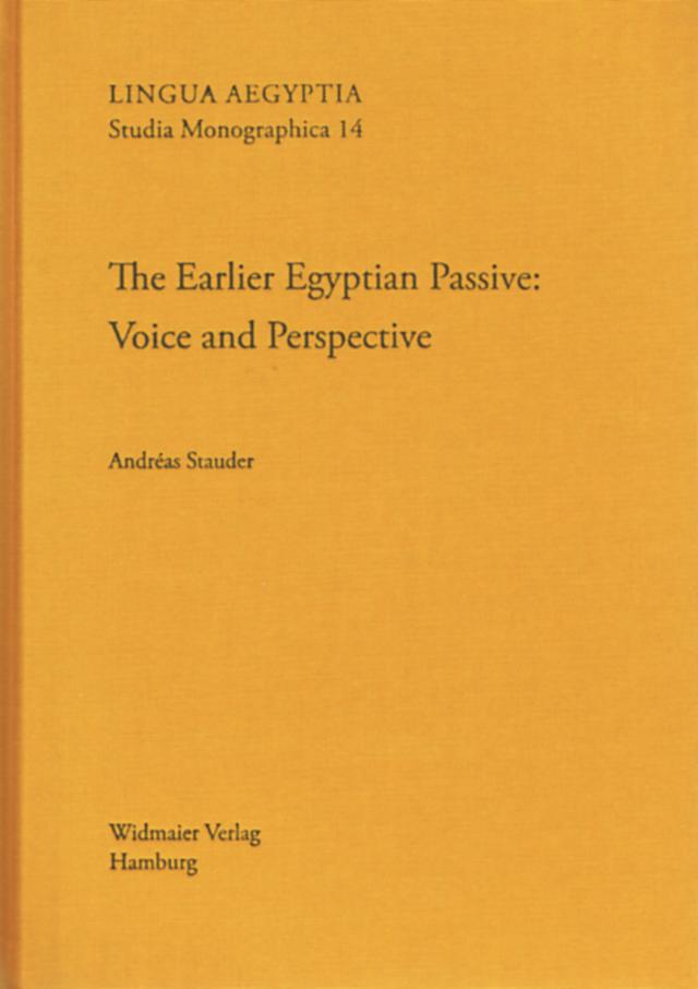 The Earlier Egyptian Passive