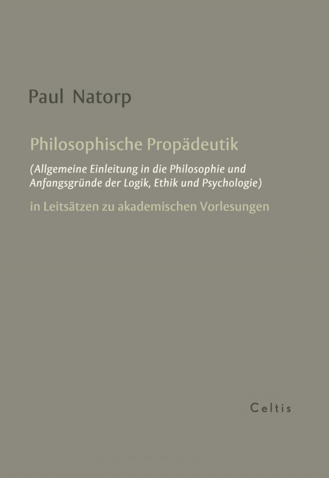 Philosophische Propädeutik