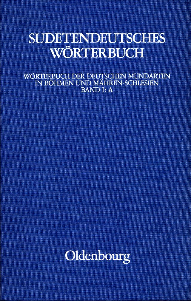 Sudetendeutsches Wörterbuch.