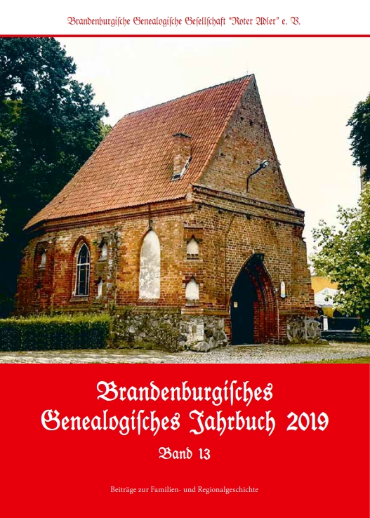 Brandenburgisches Genealogisches Jahrbuch 2019
