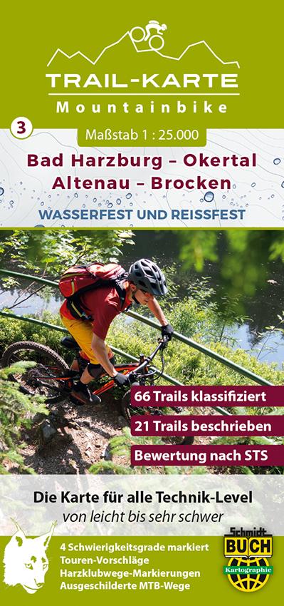 MTB Trail-Karte Harz: Bad Harzburg – Okertal – Altenau – Brocken