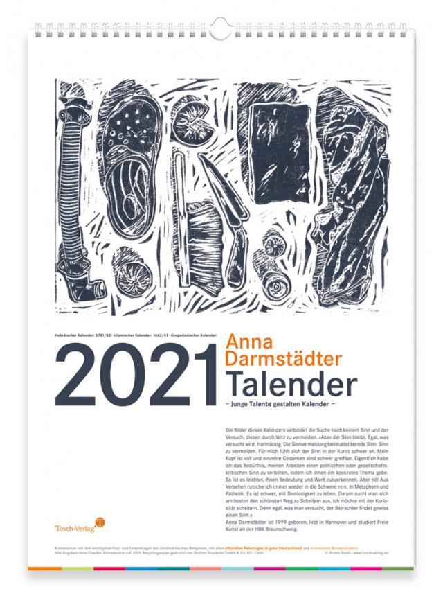 Talender – Junge Talente gestalten Kalender – 2021