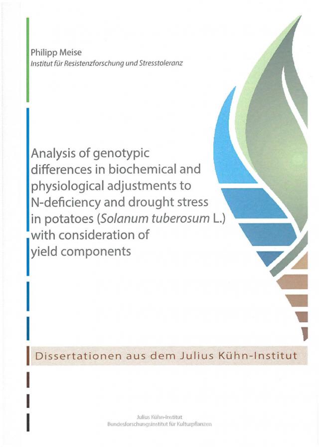 Analysis of genotypic differences in biochemical and physiological adjustments to N-deficiency and drought stress in potatoes (Solanum tuberosum L.) with consideration of yield components