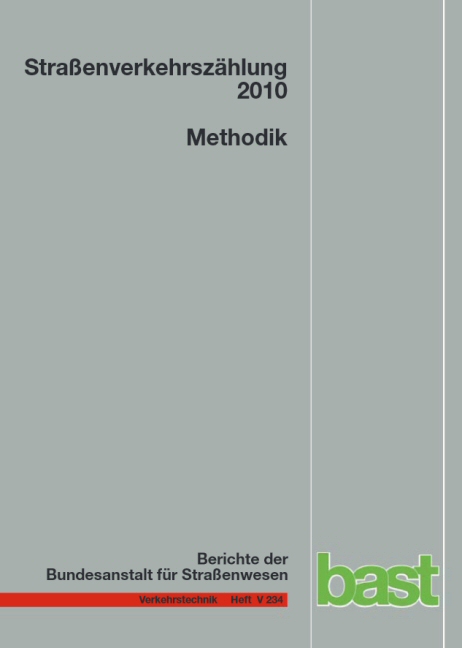 Straßenverkehrszählung 2010:Methodik
