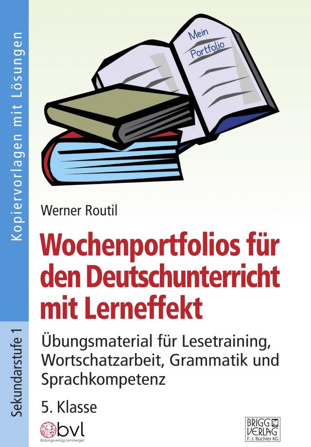 Wochenportfolios für den Deutschunterricht – 5. Klasse