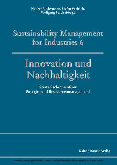 Innovation und Nachhaltigkeit Sustainability Management for Industries  