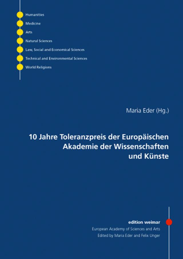 10 Jahre Toleranzpreis der Europäischen Akademie der Wissenschaften und Künste