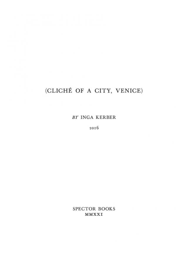 (Cliché of a City, Venice)