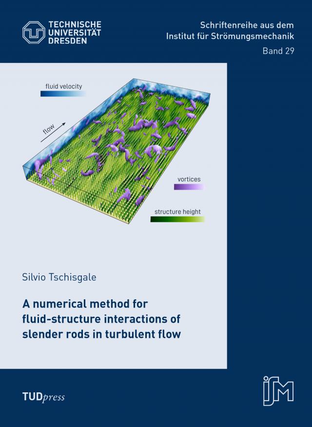A numerical method for fluid-structure interactions of slender rods in turbulent flow